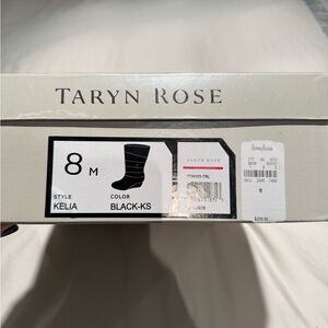 Taryn Rose black suede wedge mid calf boot. Size 8M.